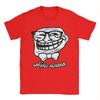 Trollface Meme Grafik T-Shirts für Unisex Vintage Baumwoll-T-Shirts O-Ausschnitt Kurzarm-T-Shirts Übergrößen Kleidung