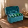 Bracelet Storage Box with Zipper Zippered Slots CushionedLined Bangle Case for