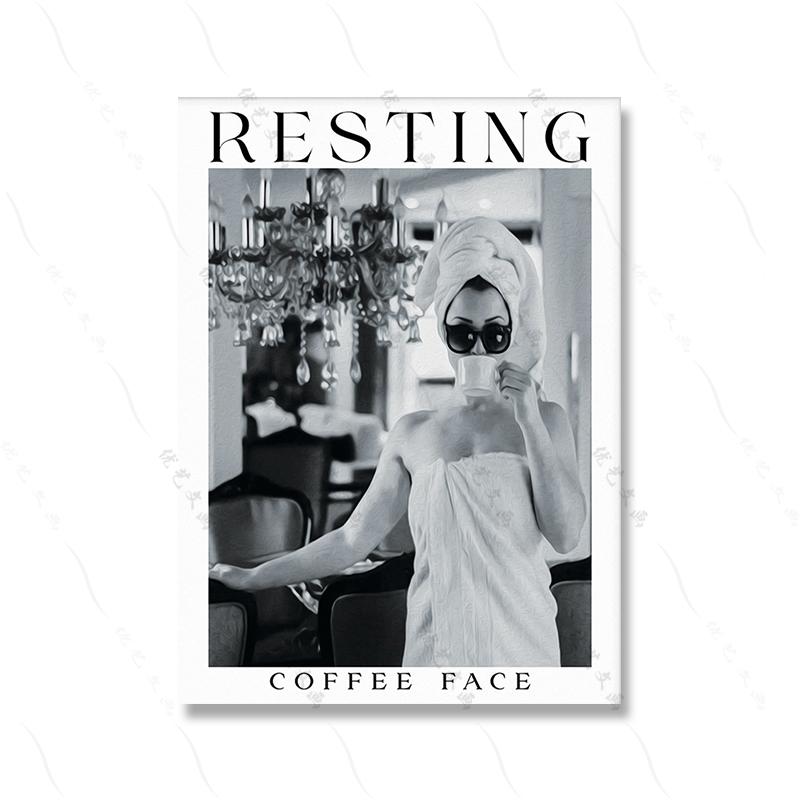 

Парижский музей моды Плакат Печать Сексуальная женщина Цветы Кофейня Настенная живопись Холст Картина Комната Домашний декор Сундук Грейс Девушка 21x30cm No Framed