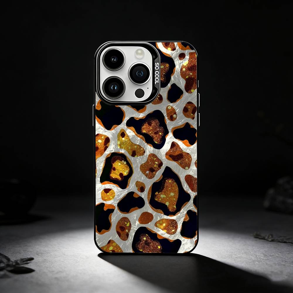 Fashion Tiger Leopard Print Phone Case For iPhone 17,16,15,14,13,12,11 Plus,Pro Max,XS,Colored silver phone case iPhone12PROMAX