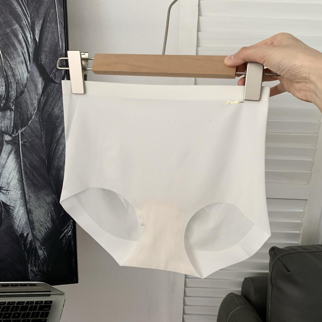 Ladies Summer Speed Dry Ice Silk High Waist Abdominal Lift Hip Breather Not Clip Hip Extension Crotch Triangle Briefs