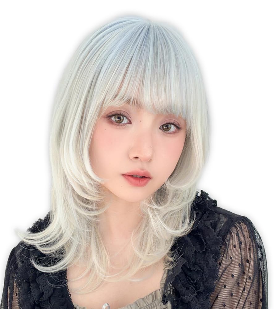 Brightlara Wig, Long, Medium, Layered, Flashy Blonde, Pink, Women s, Natural, Mesh, Cute, hf2017-DBUA