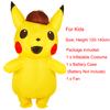Adult Kids Mascot Detective Pikachu Inflatable Costume Cosplay Dress Halloween