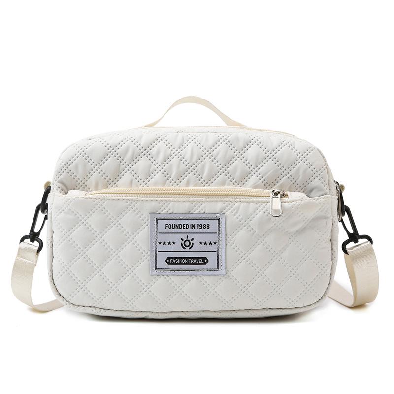 Korean Style Large Capacity Quilted Gym Bag - Yoga, Travel, Crossbody & Mother-Child Handbag