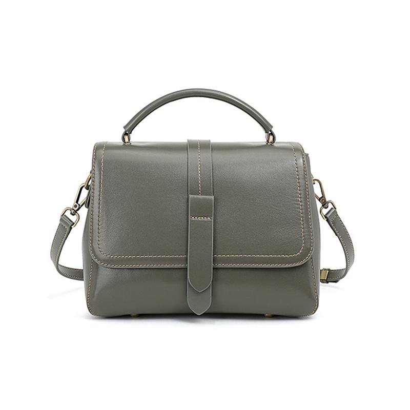 Burminsa Cowhide Genuine Leather Shoulder Bags For Women 2026 Luxury Designer Wide Strap Crossbody Satchel Work Ladies Handbags