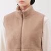 MUJI Boa Fleece XL Women's Vest, BB2T8A5A, Ivory, Women's