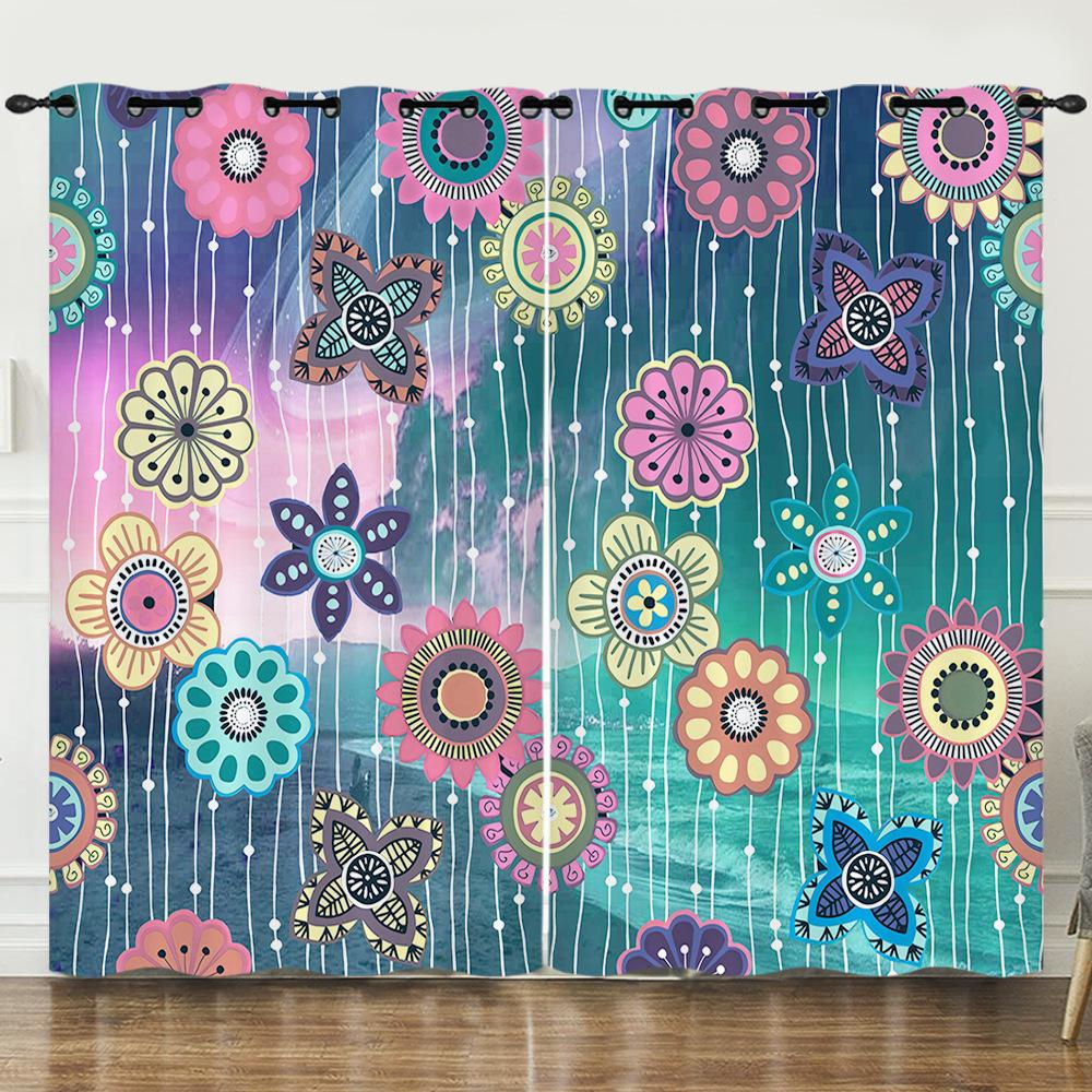 

Креативная штора с граффити 3D цифровая печать Блэкаут штора Спальня Солнцезащита На люверсах 97cm*114cm*2