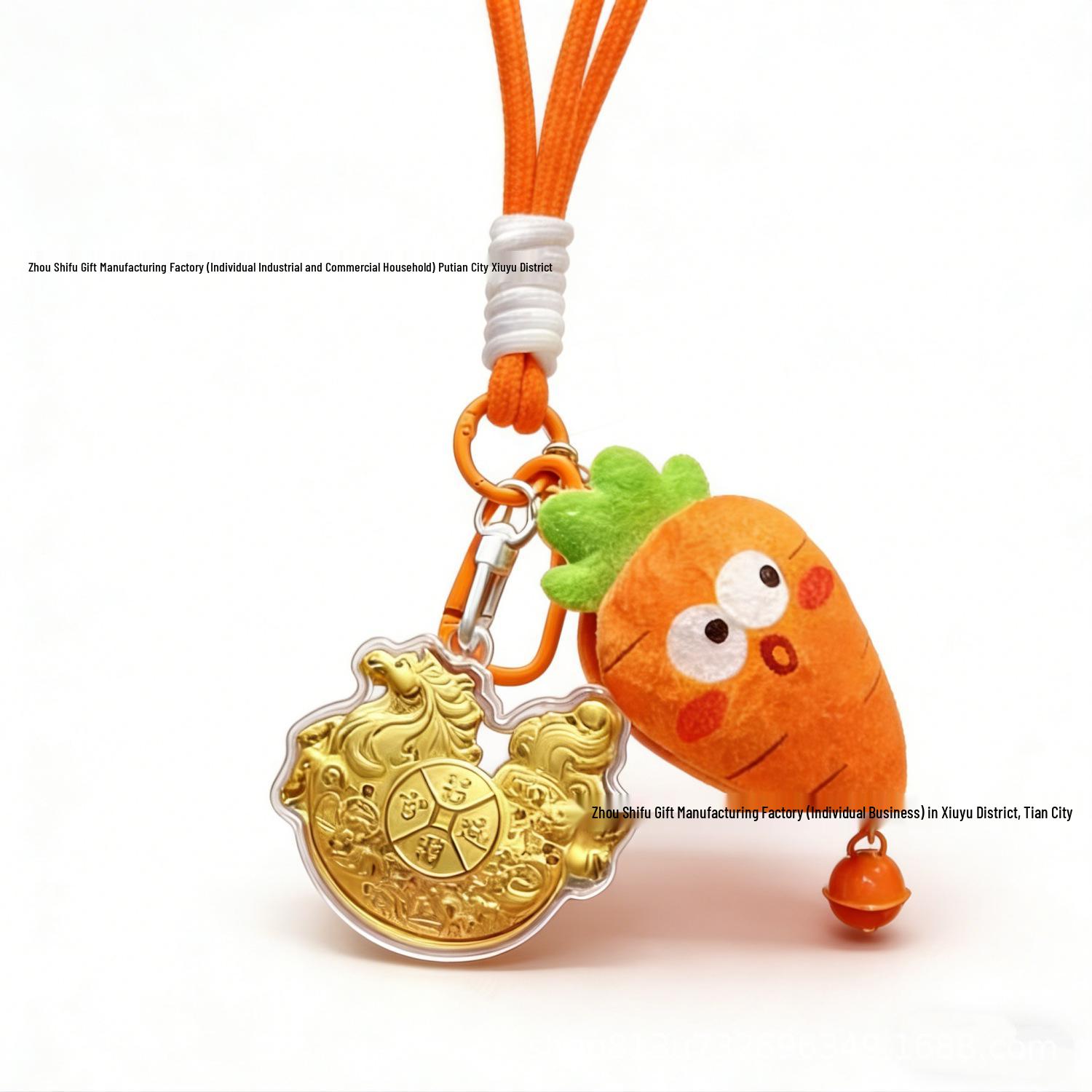 New Year Horse Golden Keychain: Stylish Wealth-Attracting Pure Gold Bag, Phone Pendant, Ornament Gift #05 Purple Cord + Pendant (Gold Included)