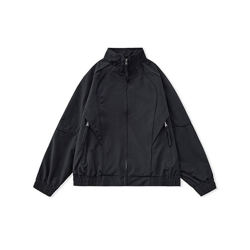 Mens Stand Collar Jacket 2026 Streetwear Loose Fit Casual Workwear Coat