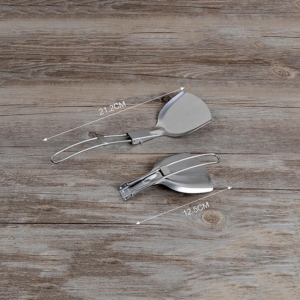 Camping Spatula, Stainless Steel Camping Spatula Set Spatula with Handle for Camping, Picnic