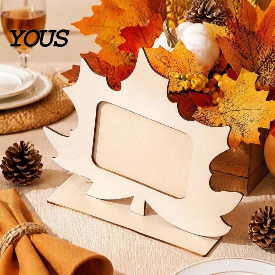 Thanksgiving Table Decoration Wooden Pumpkin Photo Frame, Halloween DIY Paintable Craft for Kids, Blank Handmade Holder Wood Picture Holder,