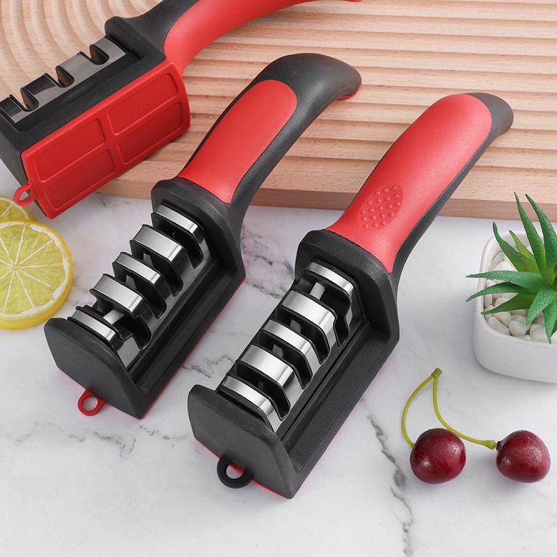 Multipurpose Handheld Kitchen Knife Sharpener with Quick 3-4 Stage Grinding