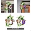 Easter Wreath Bouquet Garland Rattan Rustic with Cross Spring for Front Door Party Farmhouse