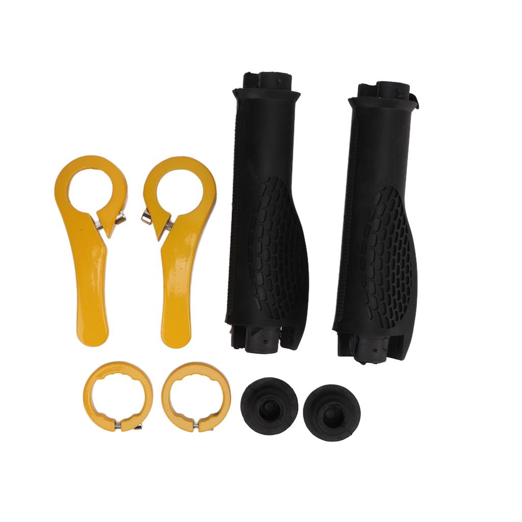 2pcs Handle Bar Covers Rubber Bicycle Handlebars Protector With Lids Fixing Buckles for Road Mountain Bicycle