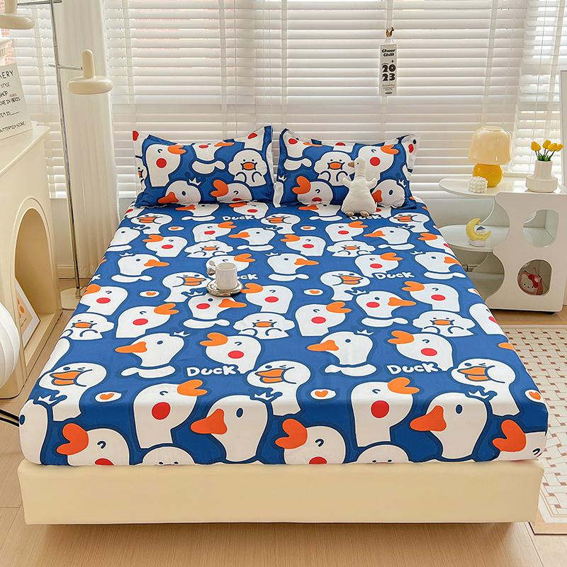 Fitted Sheet Set Cartoon Style Bedsheet Pillowcase Single/Queen Size Bed Cover Home Soft Bed Linen lençol de cama casal