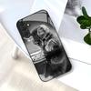 Black Cat Pattern Black Glass Phone Case Suitable for Samsung Galaxy S26 S25 S24 S23 S22 S21 S20 FE/Ultra/Plus Anti Drop