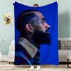 RAPPER Nipsey Hussle Throw Lightweight 240g Flannel Blanket Soft Skin-friendly for Summer Cooling