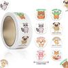 Cartoon Animal Encouragement Roll Stickers Self Adhesive Waterproof Reward Decals Teacher Classroom Diy Scrapbook Journal Decor