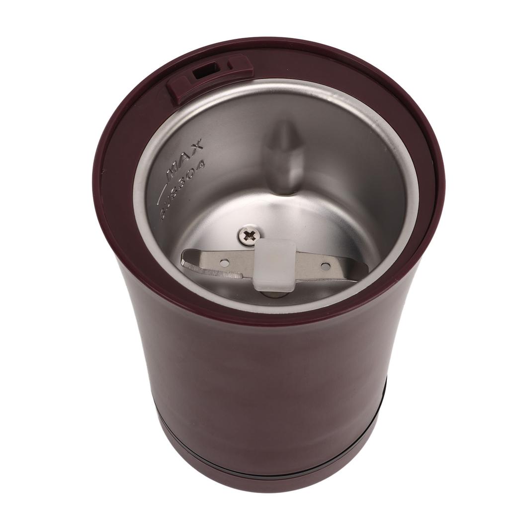 Electric Coffee Grinder Multifunction Stainless Steel Blade Portable Small Electric Grinder for Spice Herb 150W Purple