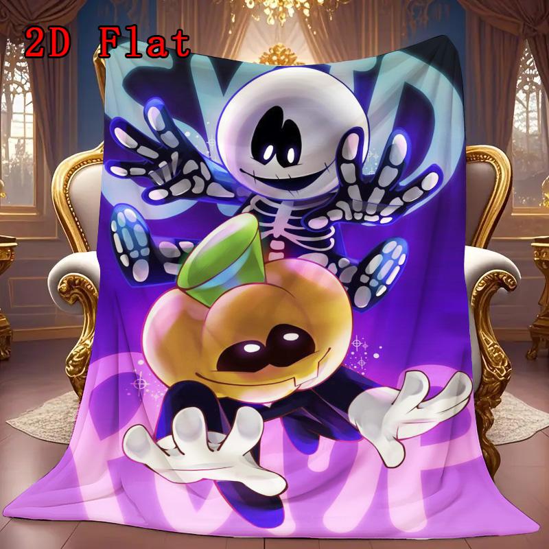 Spooky Month 2D Flat Pattern Flannel Blanket High quality All Seasons Warmth and Comfort Perfect for Christmas Gifts.NMT0928427