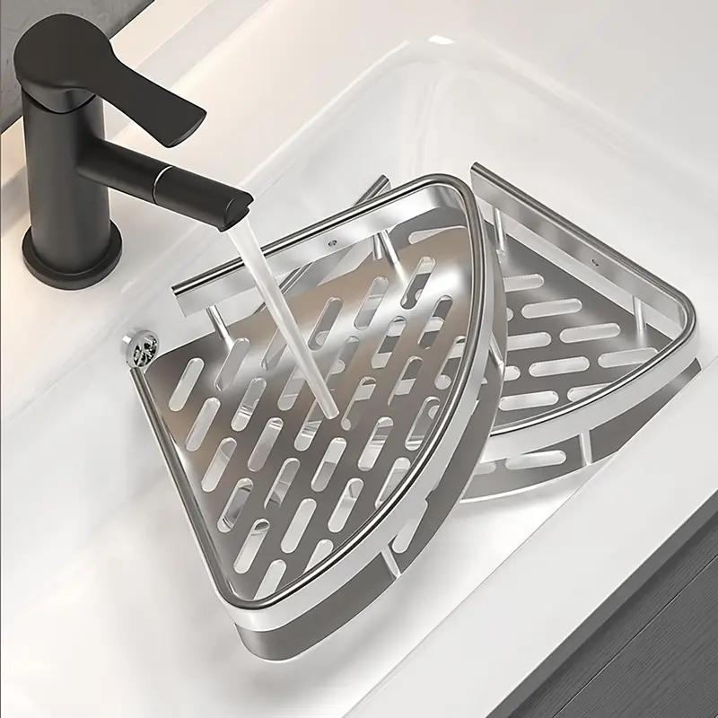 Anti-Rust Stainless Steel Shower Rack-Large Capacity,Bathroom Organizing Shelves, Convenient Storage And Home Decoration