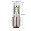 12V Ba20D H6 80W Led Hi/Lo Beam 16Led  Headlight Fog Light Drl Bulb For  Motorcycle Bike Moped Atv