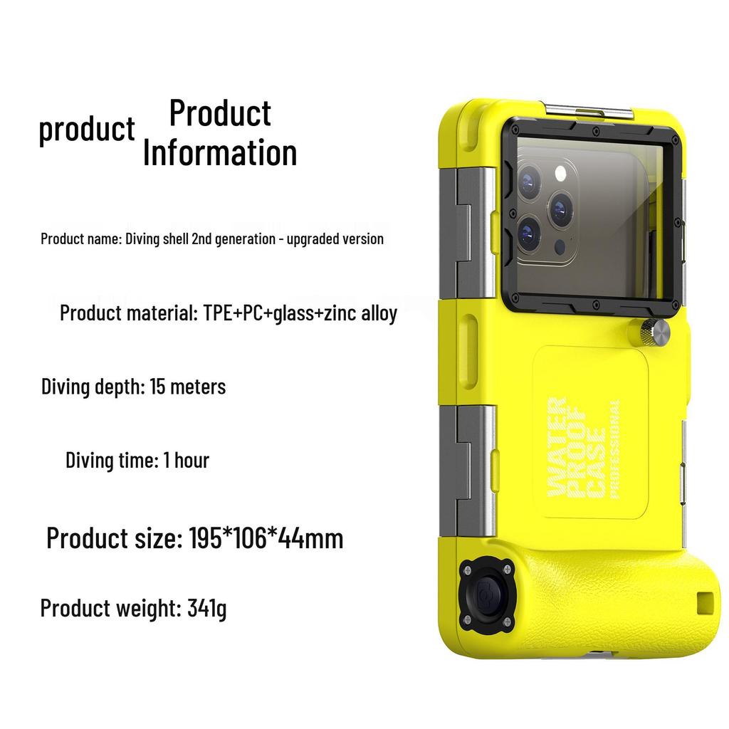 Red Pepper Black Tech 15m Waterproof Diving Case for Apple, Samsung, Huawei, and Xiaomi Phones