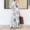 Women's Large Cotton & Linen Muslim Long Sleeve Casual Dress