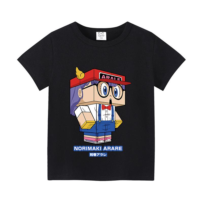 Slump Arale T-shirt Cute Girls Classic Anime Harajuku Cotton Kids Tees Streetwear Toddler Casual Short Sleeve Child Clothes Tops