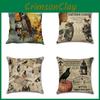 Artistic Pumpkin Pattern Halloween Pillow Covers In Soft Cotton Linen Fabric