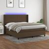 VidaXL Slat Bed Base with Mattress and LED, Upholstered Bed, Double Bed, Adult Bed for Interior Bedroom, 3138488