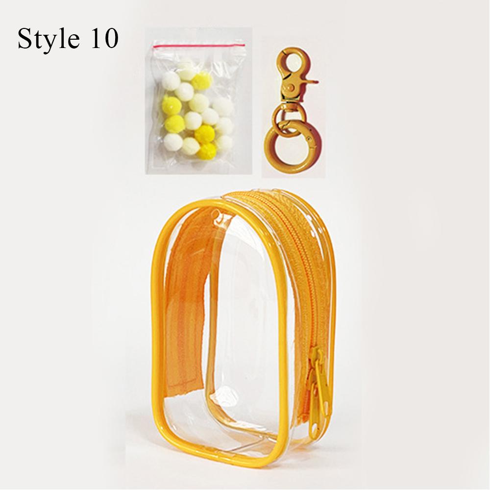 Jewelry Organizer Transparent Storage Box Pouch Mystery Box Plastic Box Cute Doll Bag Organization with Keychain Dustproof Case