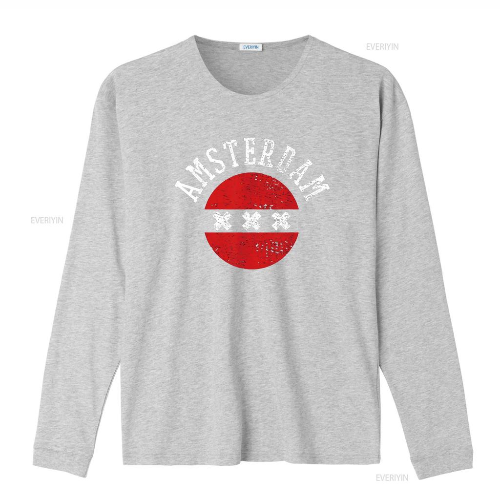 Maglietta Amsterdam vintage Lavata Traspirante abbigliamento firmato Top Leggermente Versatile Per l'Uso Quotidiano Unisex Comodo