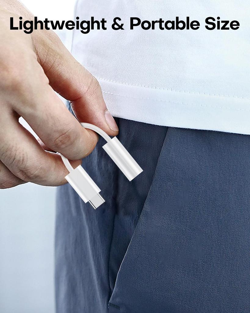 NNBILI 1-2PCS USB C To 3.5mm Headphone Jack Adapter USB C To Aux Audio Cable Cord for iPhone 15 Pro Max iPad Pro MacBook Samsung