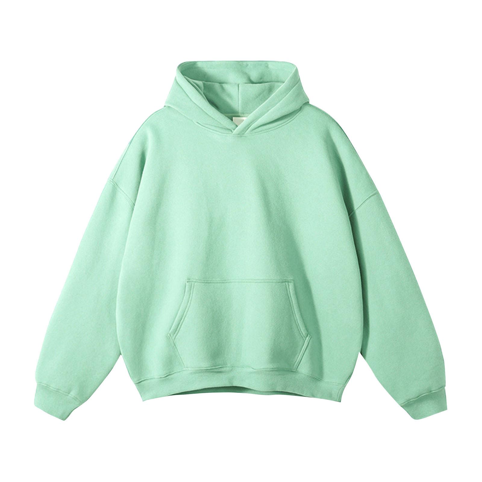 

Спортивный костюм с капюшоном, унисекс, одежда для бега, пуловер с длинными рукавами, толстовка с капюшоном M светло-зеленый