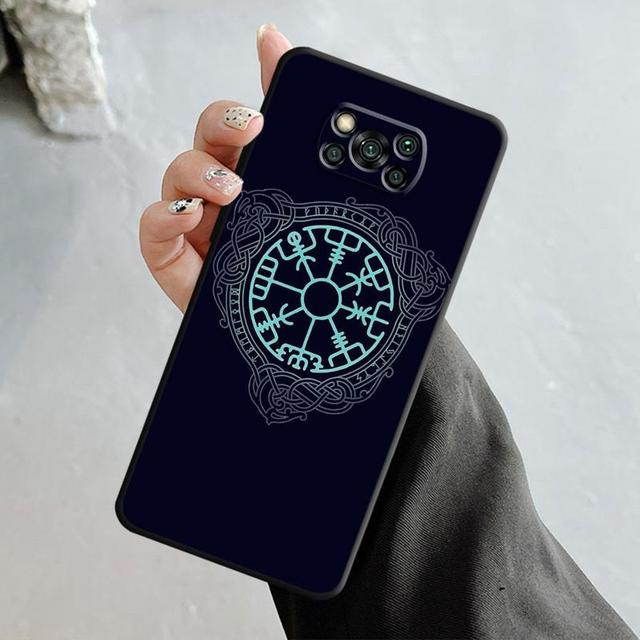 Telefoniümbris Xiaomi Poco X3 Nfc X4pro M3 C40 jaoks Mi 12 11 10 10t 8 Note10 Lite 11ultra 11t Pro F1 Viking Vegvisir logopuu jaoks