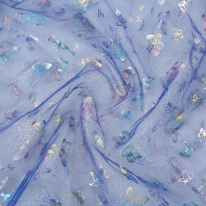 100x150cm Fancy Feather Butterfly Gauze Wedding Dress Shampooy Skirt Gauze Stage Costume Fabric Background Decorative Foil Gauze