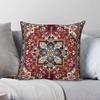 Oriental Rug Vintage Antique Square Pillowcase Polyester Linen Velvet Printed Decorative Throw Pillow Case Sofa Seater Cover