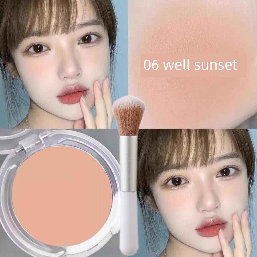 Monochrome Ice Cube Blusher Plate Shrink Expansion Color Facial Brightening Color Coloring Red Female Highlight Repair Three-in-One Novice