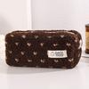 Plush Pen Bag Polka Dot Stationery Pouch New Stationery Storage Bag  Back To School