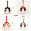 Nordic Woven Glitter Rainbow Pendant Cartoon Boho Tassels Tapestry  Holiday Decor