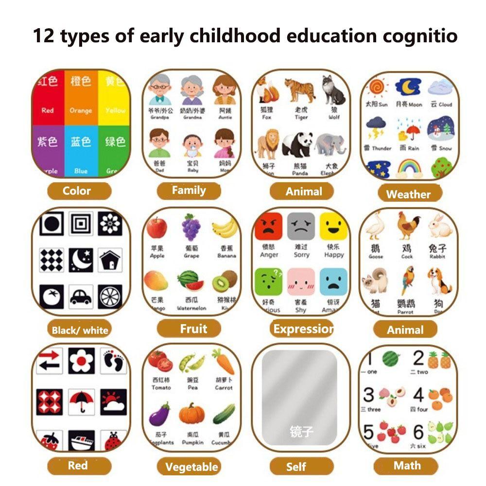 Animal Theme Cognitive Card Vertical Screen Early Education Card Cognitive Development