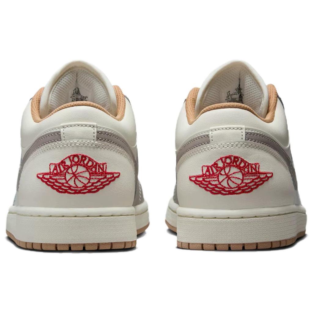 Jordan Air Jordan 1 Rutschfest Abriebfest Niedrig geschnitten Vintage Basketballschuhe Herren Beige Grau 553558-169