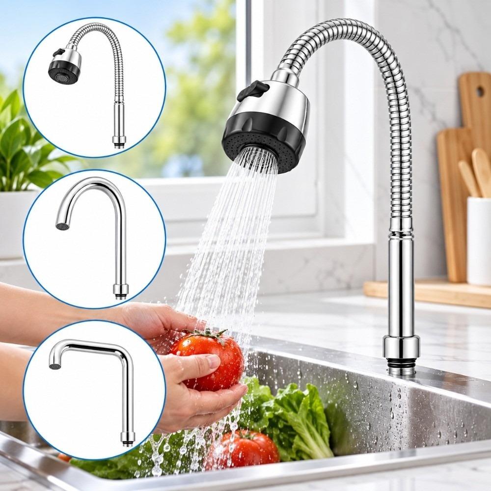 25mm Thread Faucet Elbow Pipe Zinc Alloy Kitchen Faucet Pipe Durable Faucet Outlet Tube Kitchen