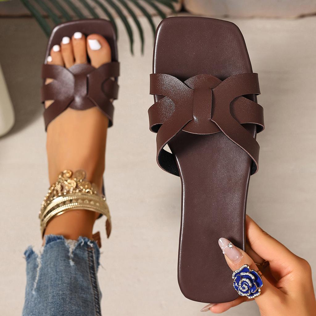 Summer Women Brand Slippers Slides Open Toe Flat Casual Shoes Leisure Sandal Female Beach Flip Flops Outdoor Comfortable Sandals