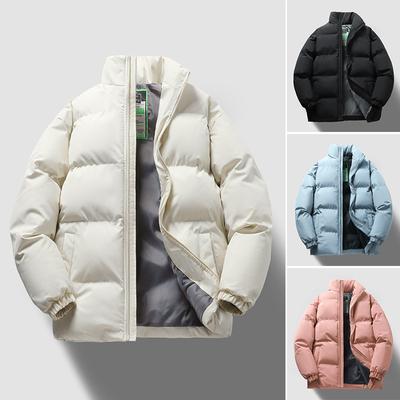 Cotton Coat, Winter Cotton Coat, Men's Jacket, Men's Casual Stand-up Collar, Trendy Brand Thickened Hong Kong Style Cotton Jacket, Bread Coat