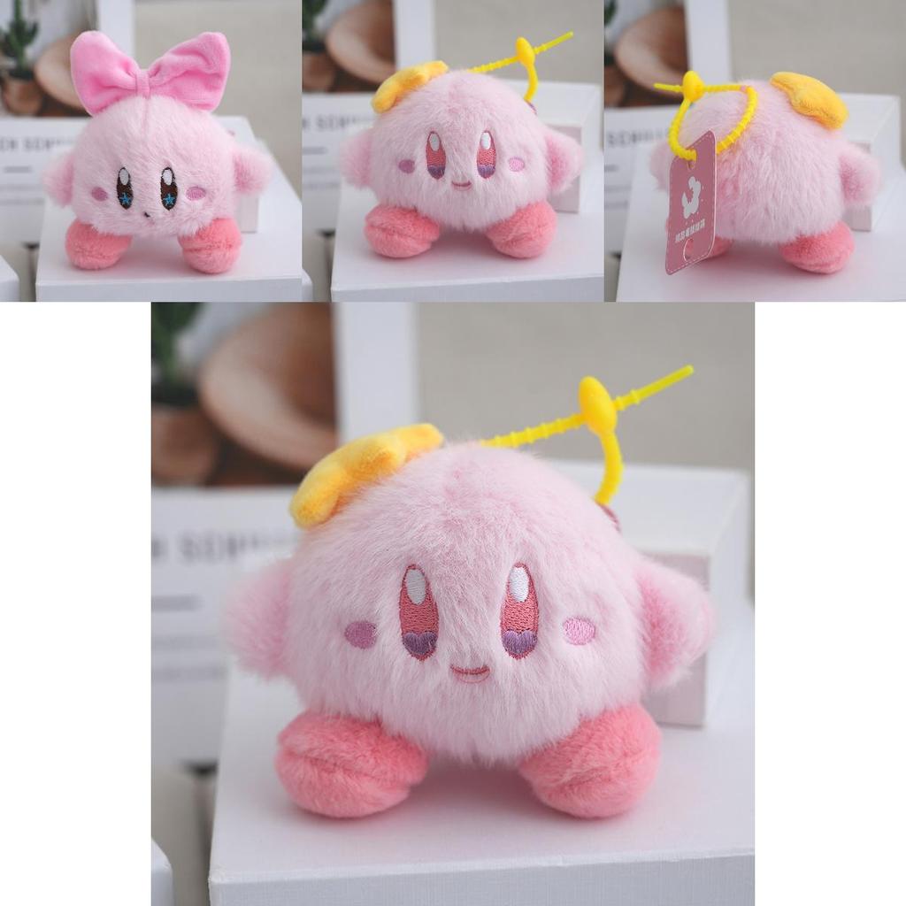 Cuddly Kirby Plush Toy With Strawberry And Bow Design Exceptional For Backpacks