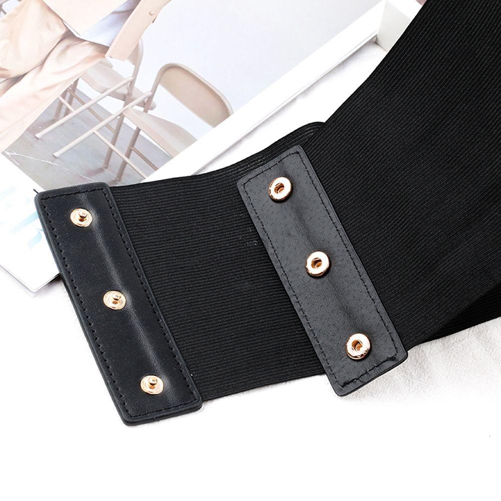 Body Bandage Corset Wide Waistband Elastic Waist Strap PU Leather Cummerbund Skirt Decorations