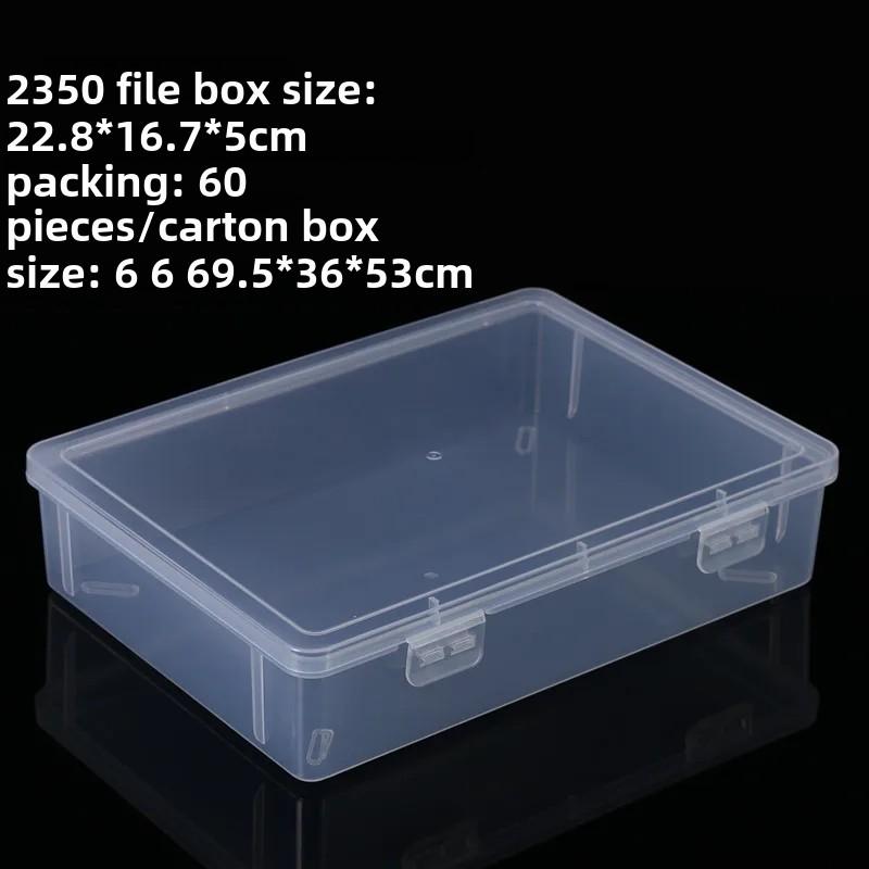 Transparent Plastic Desktop Office A3 File Box Home Building Blocks LEGO Storage Box Document Certificate Storage Container