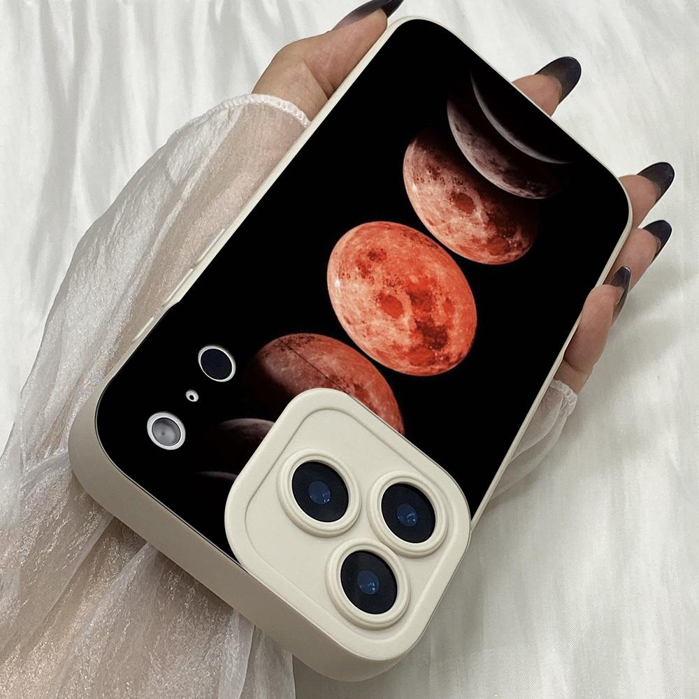 M453 Cute space astronaut moon Art Angel Eyes Soft Phone Cases for iPhone Samsung Galaxy Xiaomi Rdemi Huawei Honor Infinix Realme OPPO All Model Case